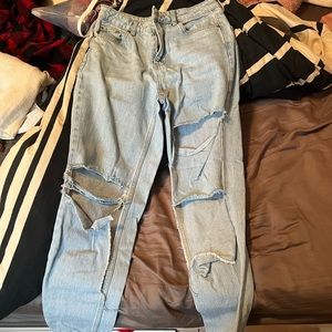 Ripped mom jeans